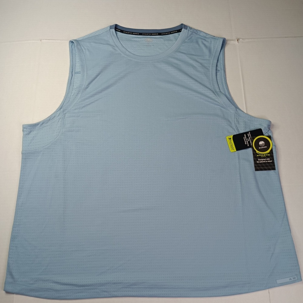 Athletic Works Sleeveless Mixed Media Muscle Tank Men's Size 3XL Blue NWT
